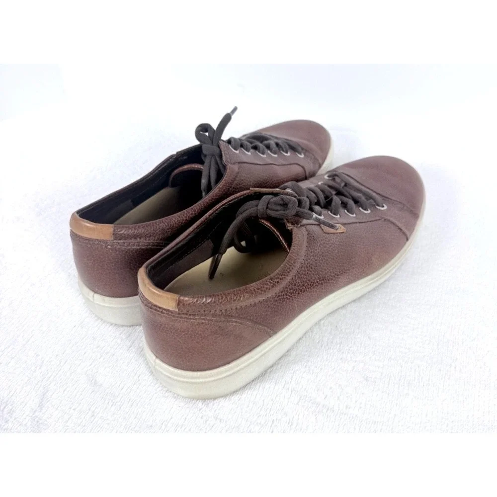 Ecco SOFT 7 Street Sneakers Shoes Brown Comfort Men's Size EU 45. US 11